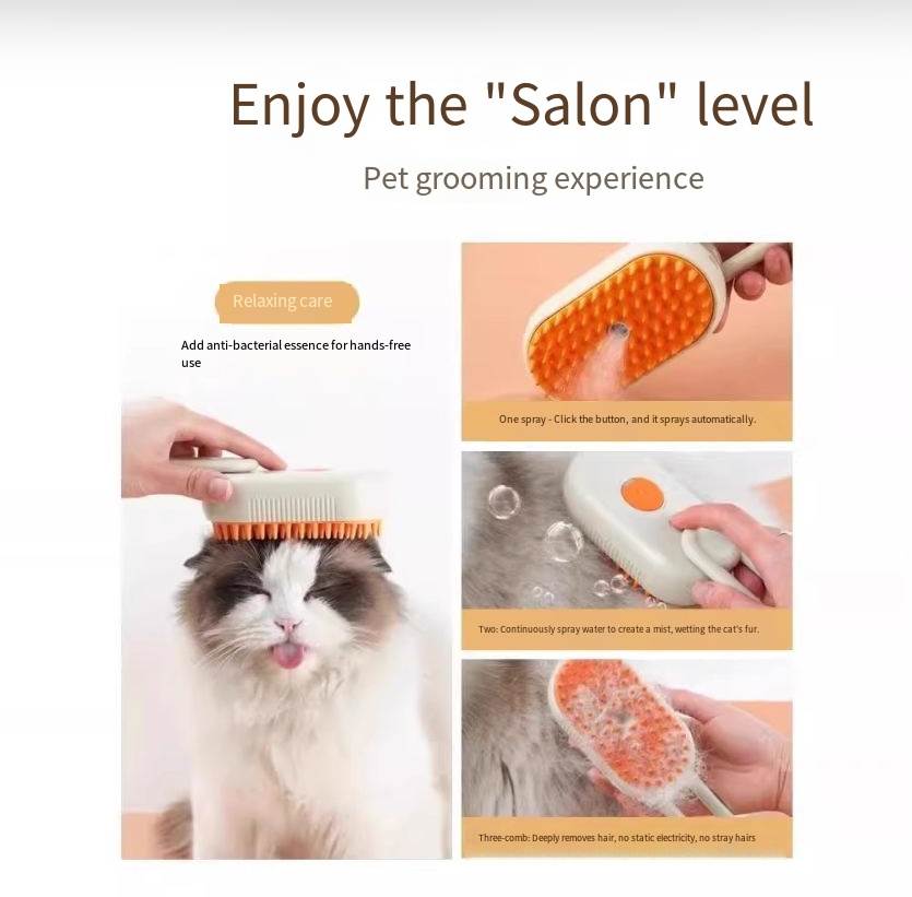 Pet Spray Massage Brush for Cats and Dogs